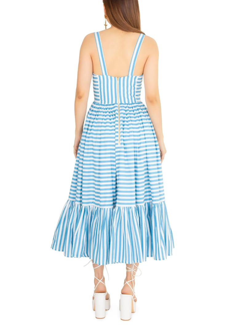 Blue striped dress