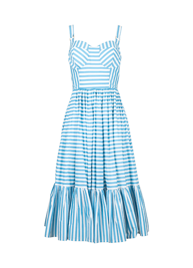 Blue striped dress