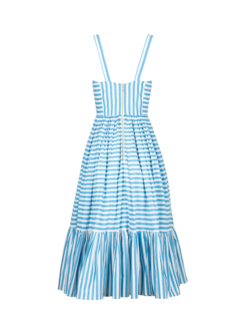 Blue striped dress