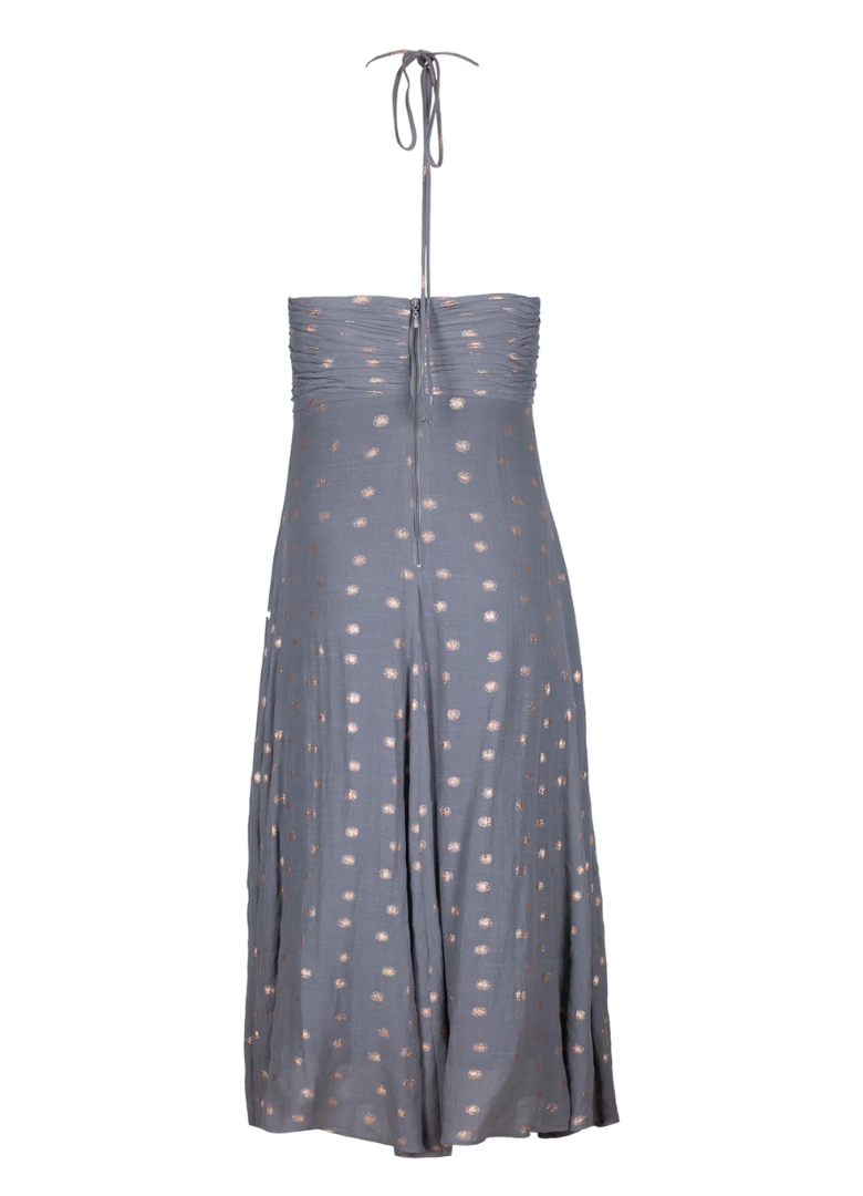 Halter dress with bow