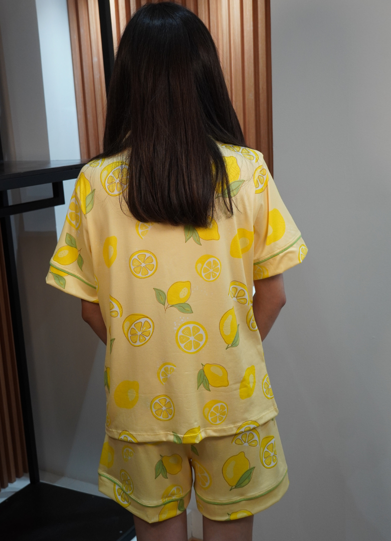 Pijama short limones