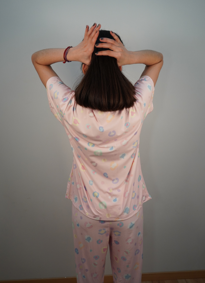 Pijama animal print pastel