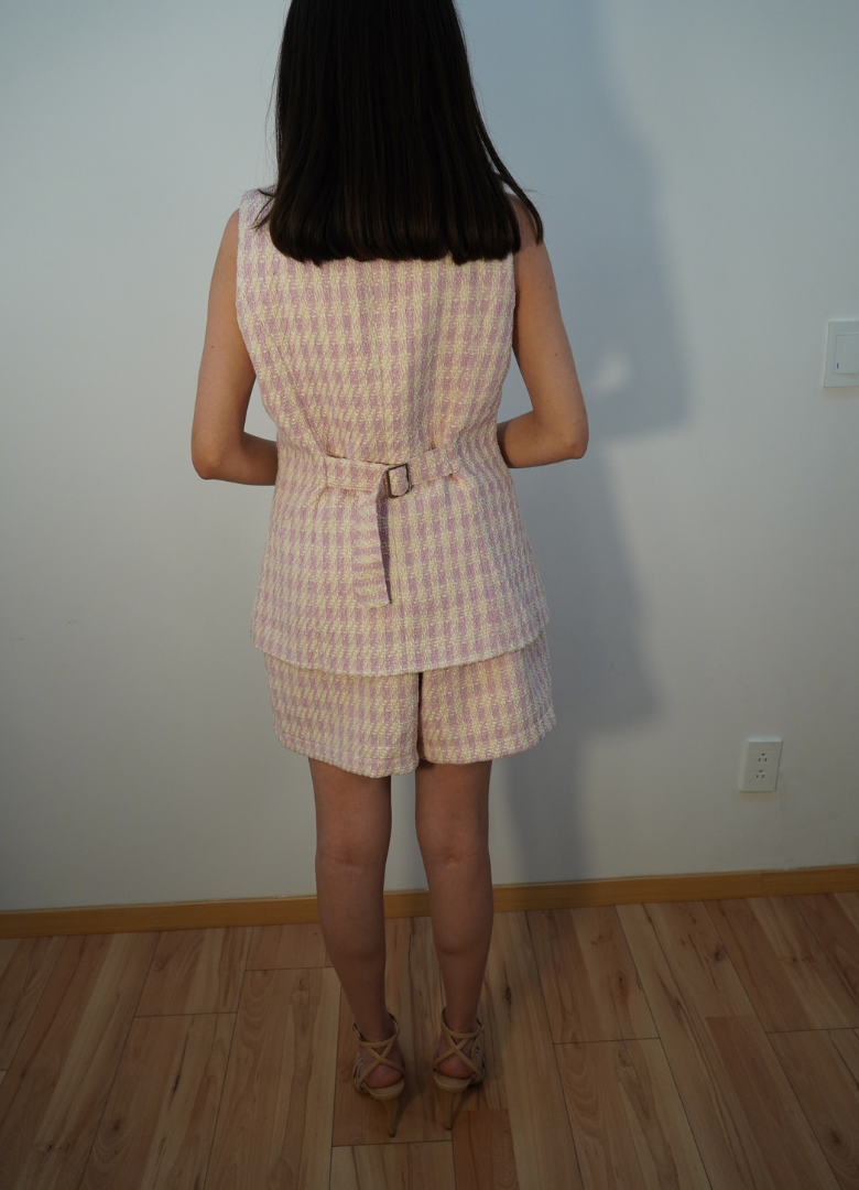 Set tweed rosa