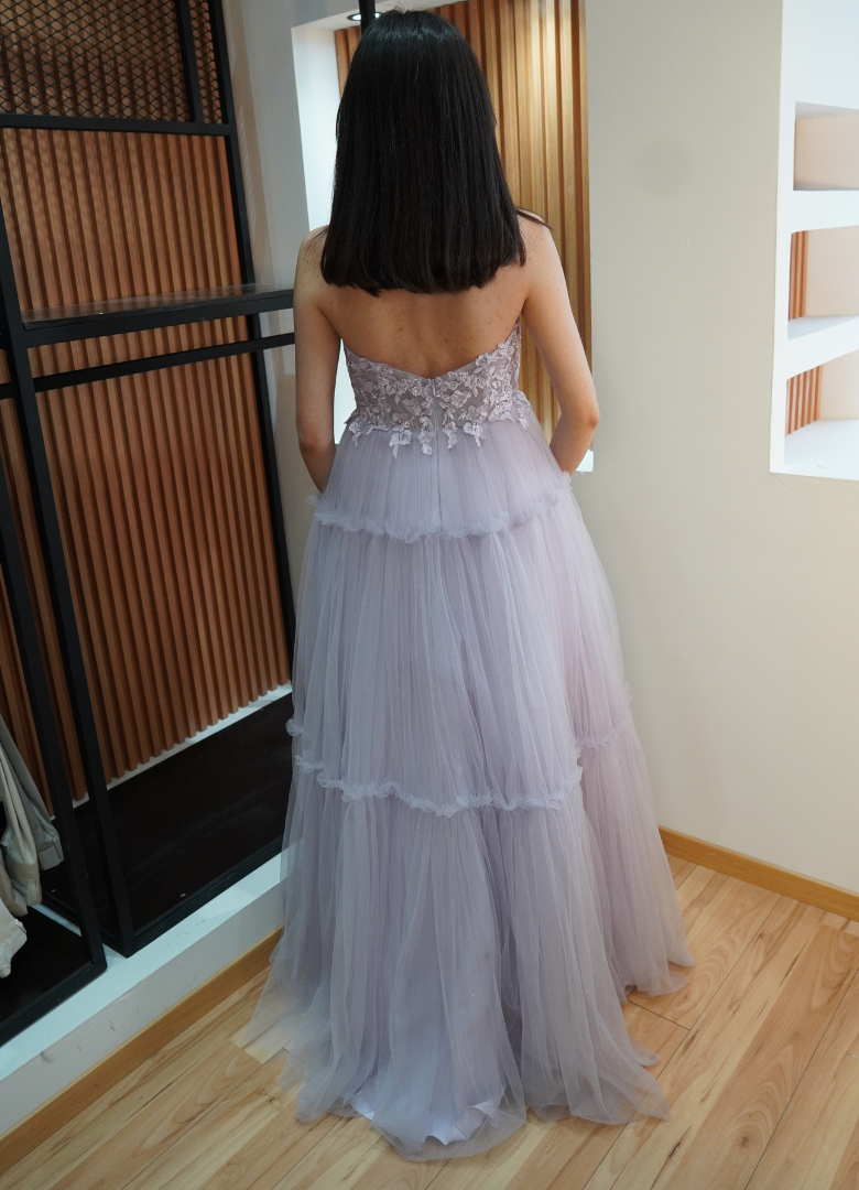 Vestido de noche lila