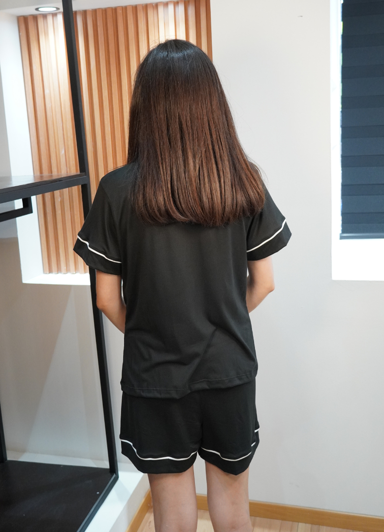 Pijama short negra