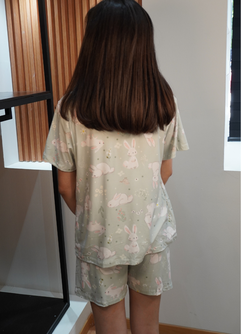 Pijama short conejitos