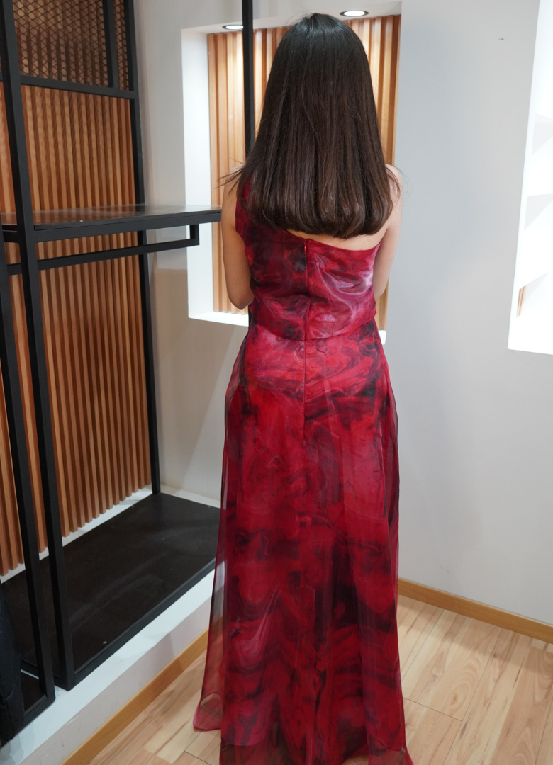 Vestido print rosas