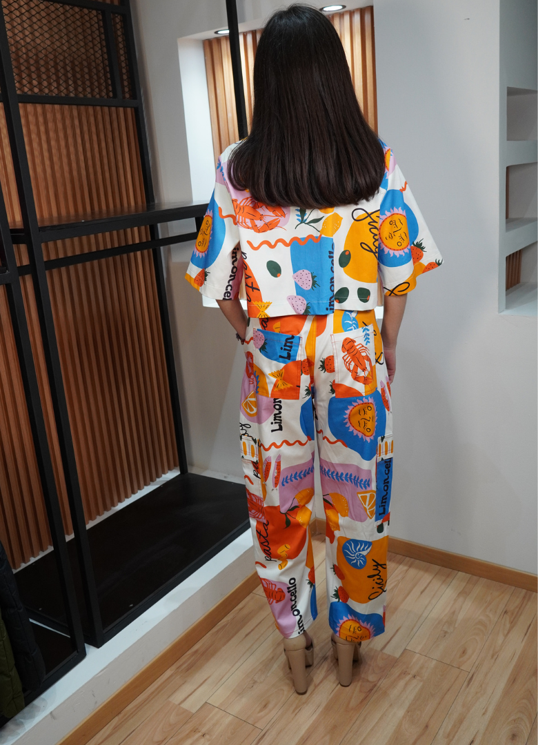 Set top y pantalón print