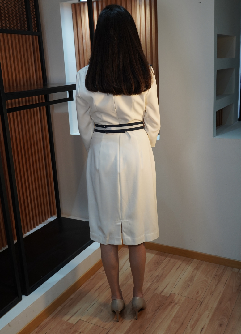 Vestido blanco listón