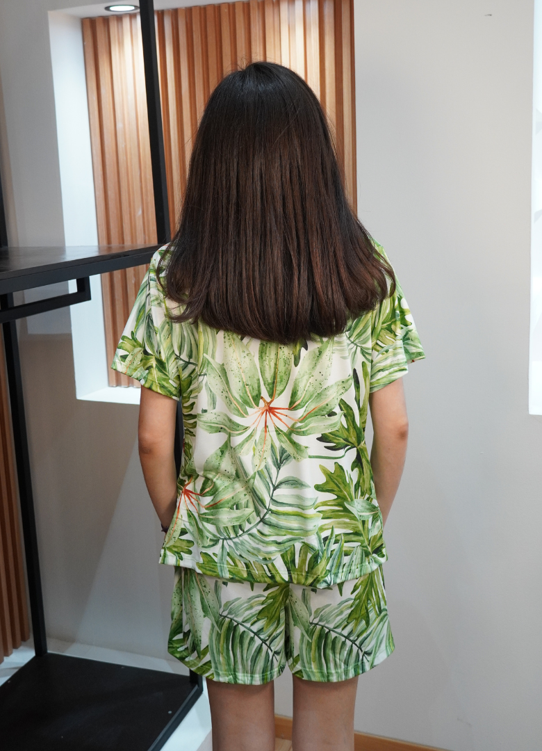 Pijama short selva verde