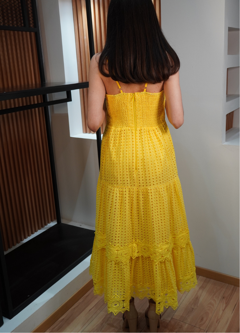 Vestido amarillo crochet