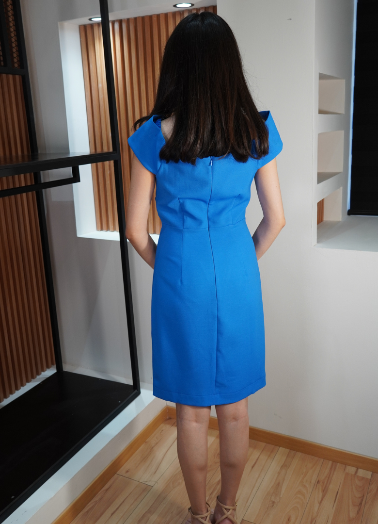 Vestido azul rey midi