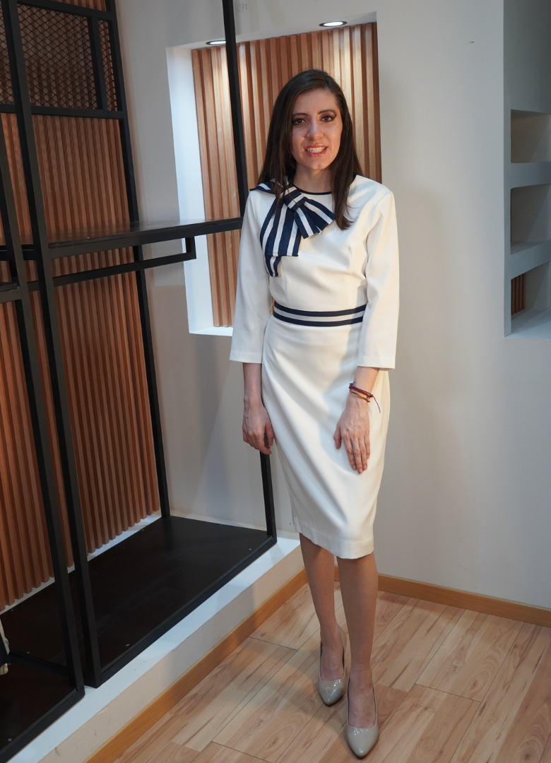 Vestido blanco listón