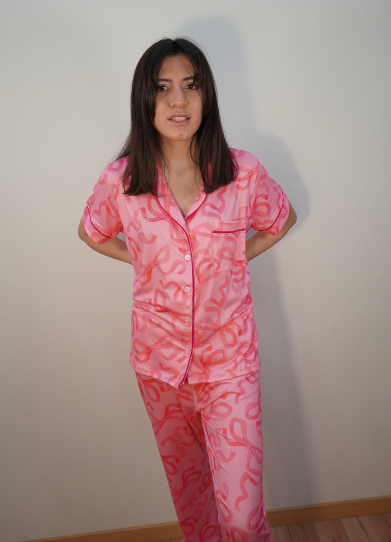 Pijama print moñitos
