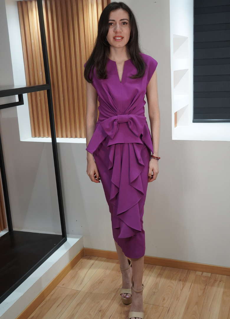 Vestido formal morado