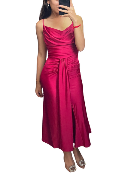 Vestido tirantes lazos cherry