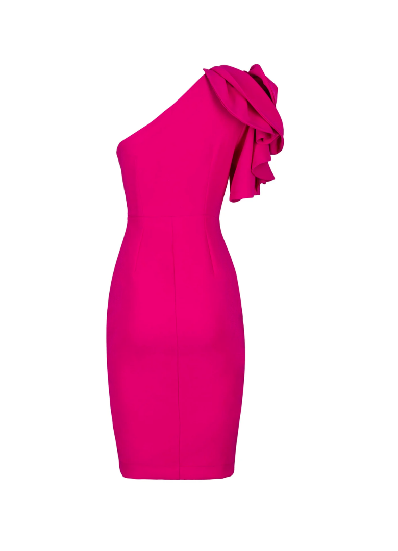 Vestido fucsia midi