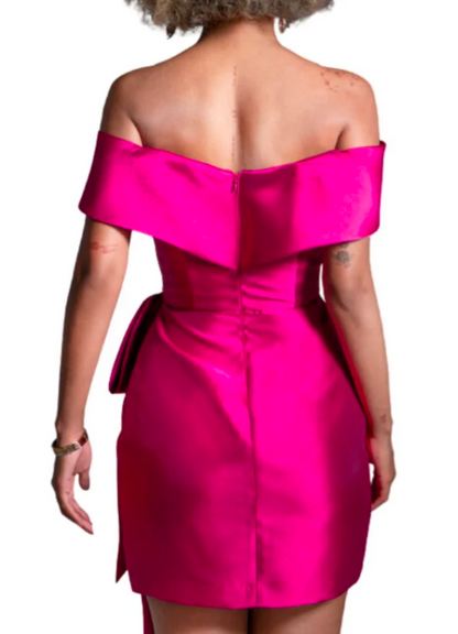 Vestido rosa fucsia mini