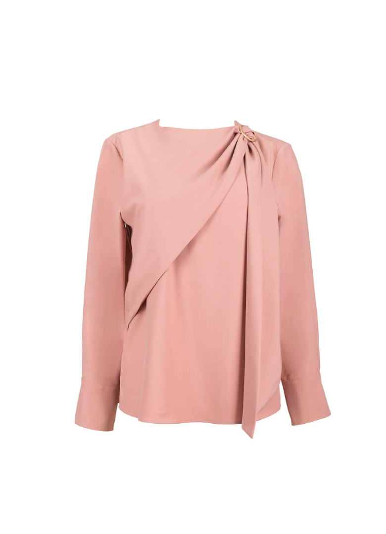 Blusa rosa manga larga