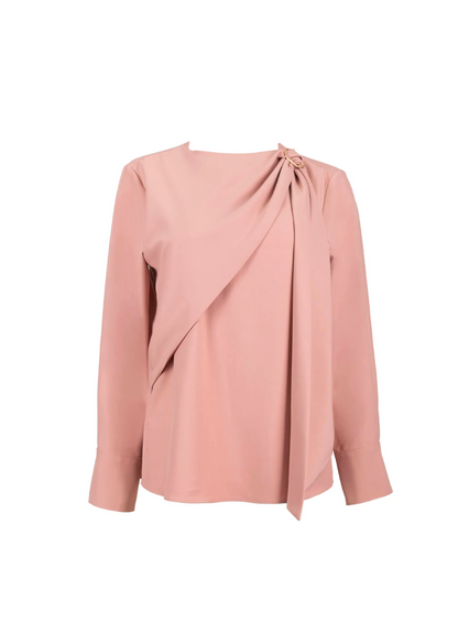 Blusa rosa manga larga