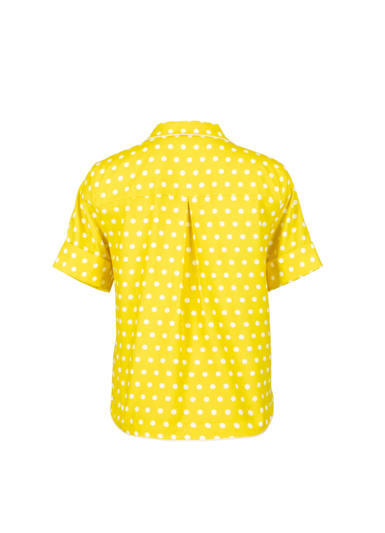 Yellow ball printed blouse