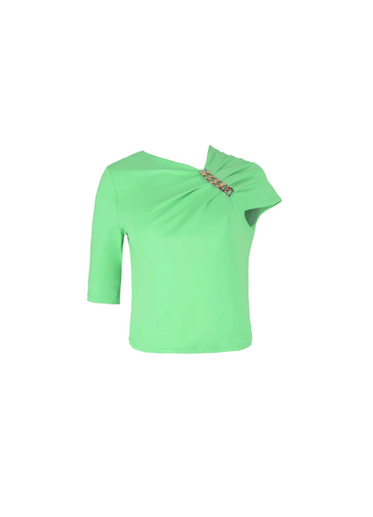 Blusa pistache con cadena