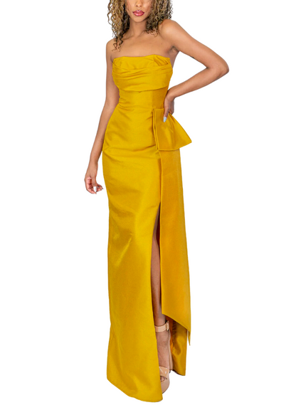 Mustard long dress