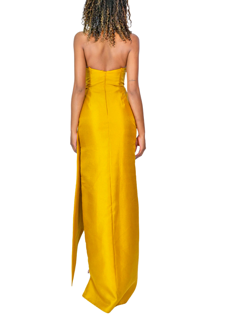 Mustard long dress