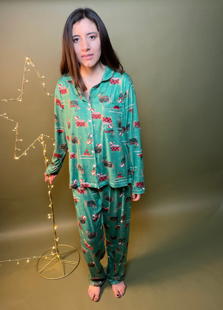 Christmas pajamas "dachshund"