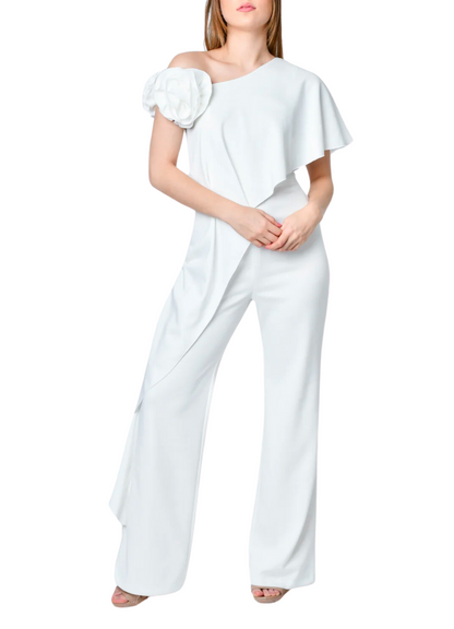 Jumpsuit blanco flor