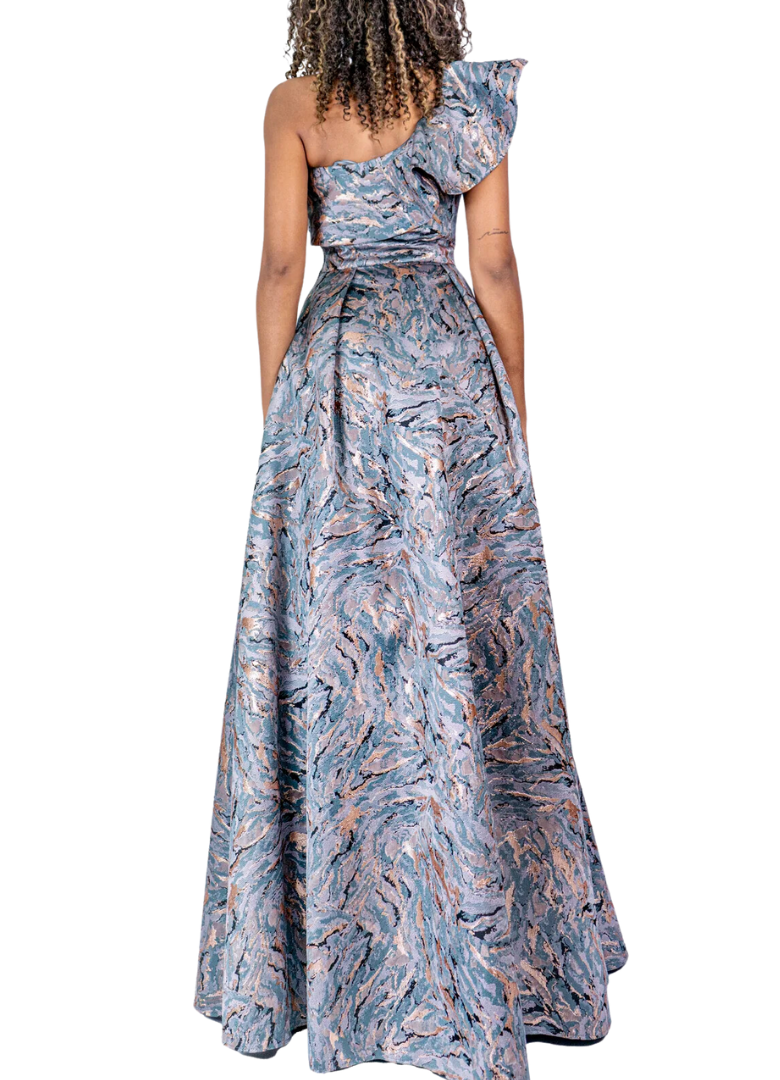 Brocade evening dress