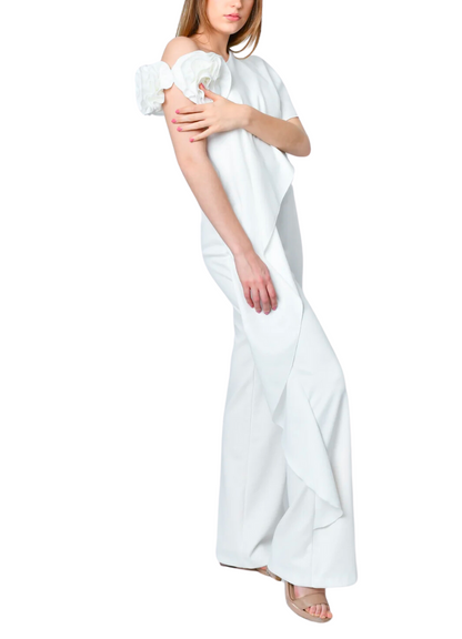 Jumpsuit blanco flor