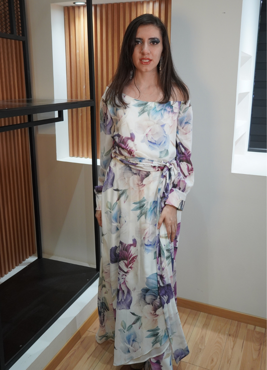 Vestido rosas floral