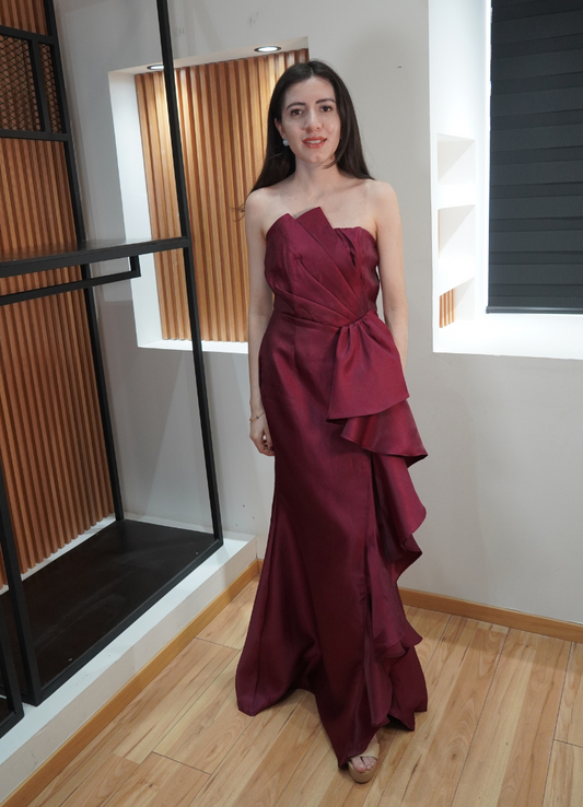 Vestido noche uva