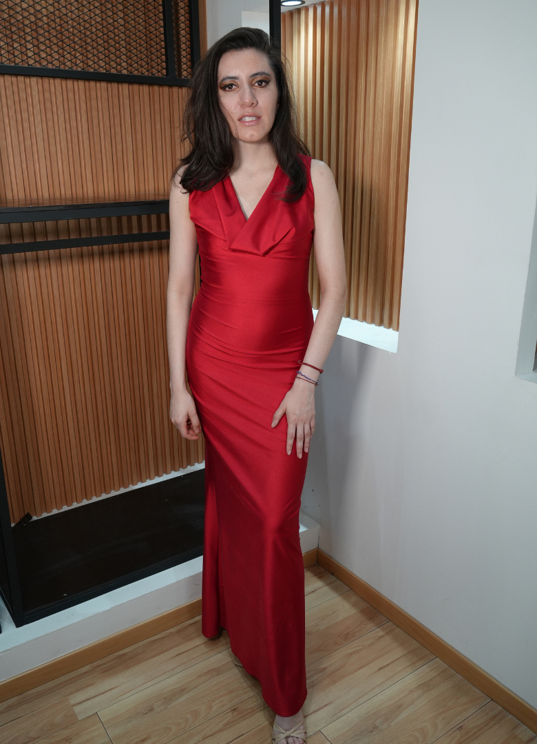 Vestido silueta rojo