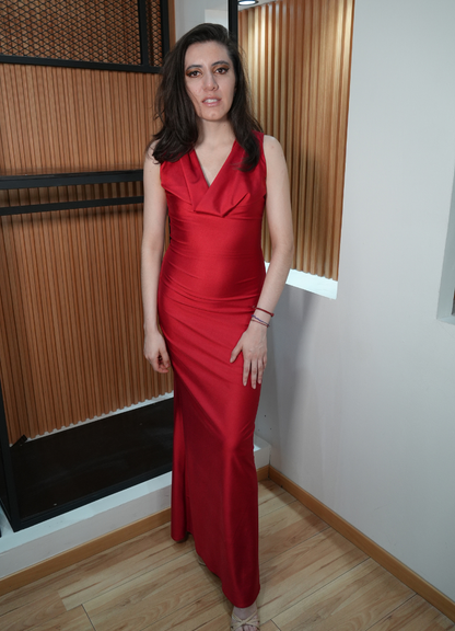 Vestido silueta rojo