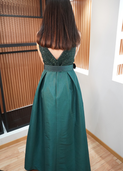 Vestido corte esmeralda