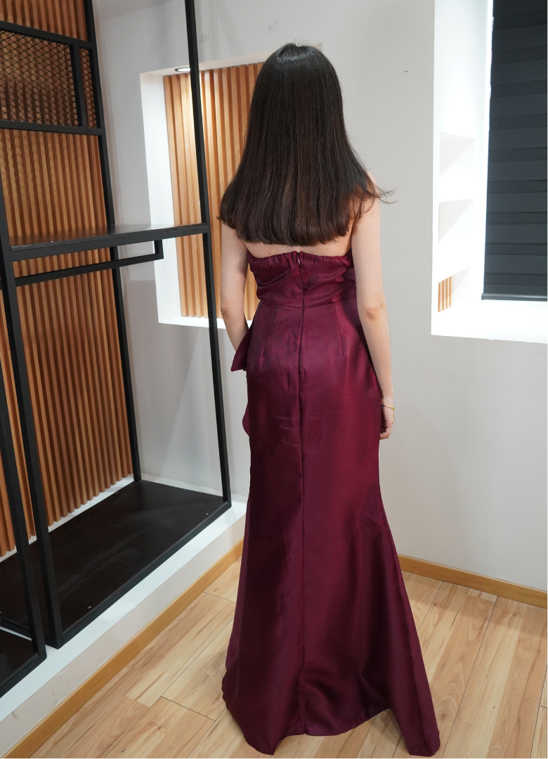 Vestido noche uva