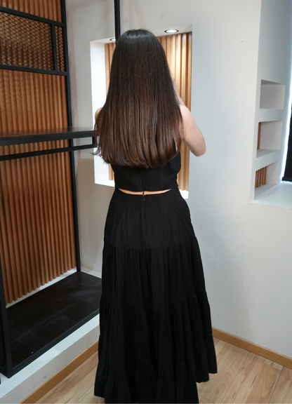 Vestido halter negro