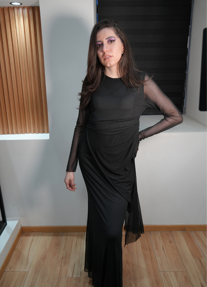 Vestido capa negro