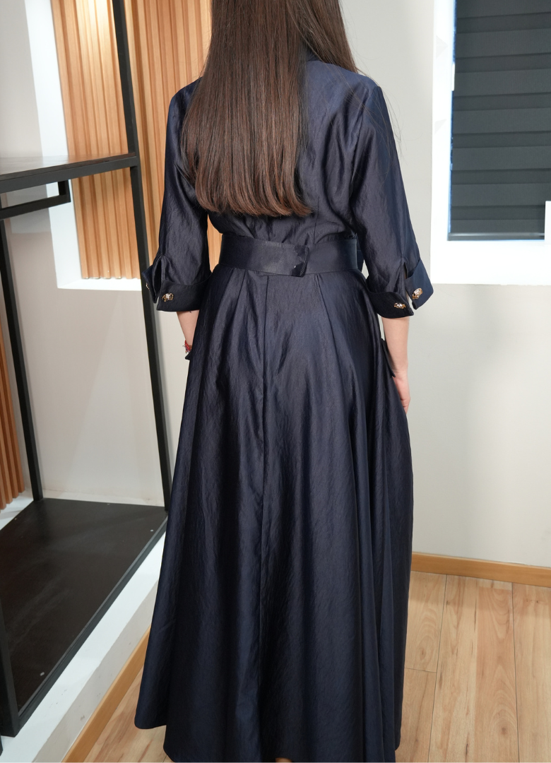 Vestido camisero marino