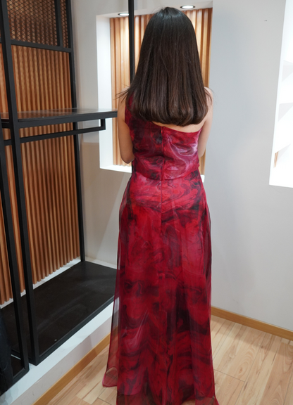 Vestido print rosas
