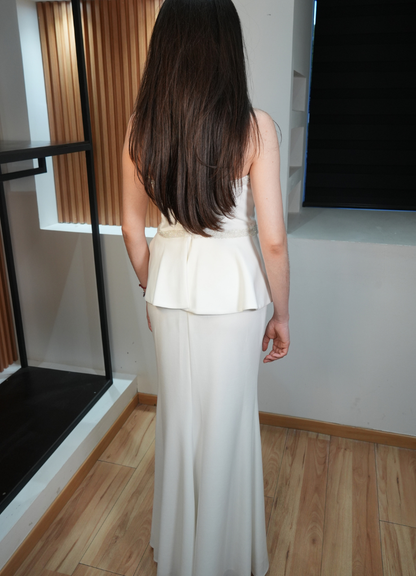 Vestido recto blanco