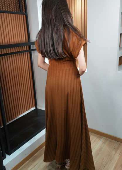 Vestido argolla café