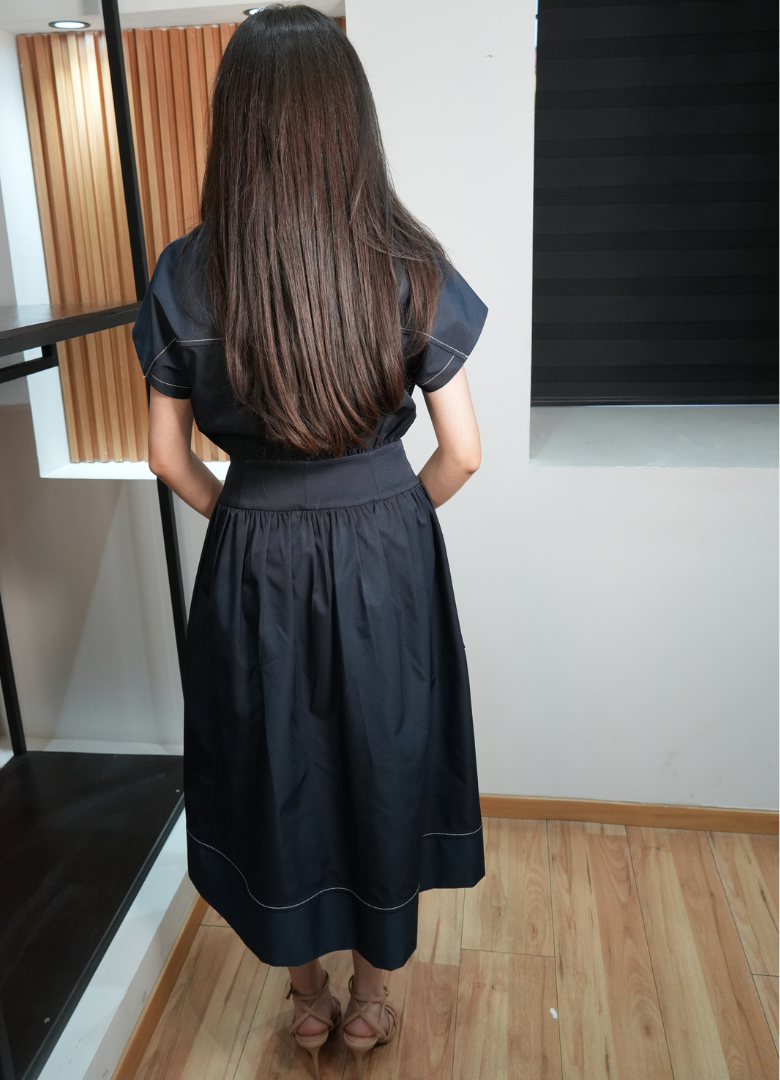 Vestido midi mezclilla