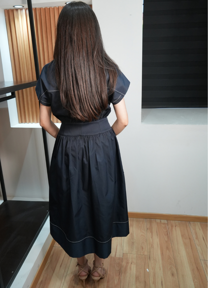 Vestido midi mezclilla