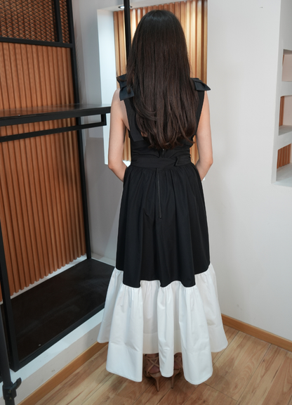 Vestido black and white