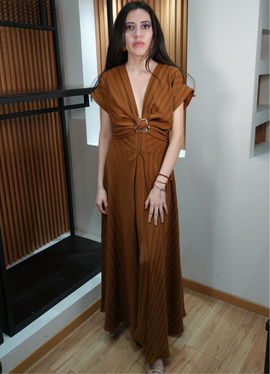 Vestido argolla café