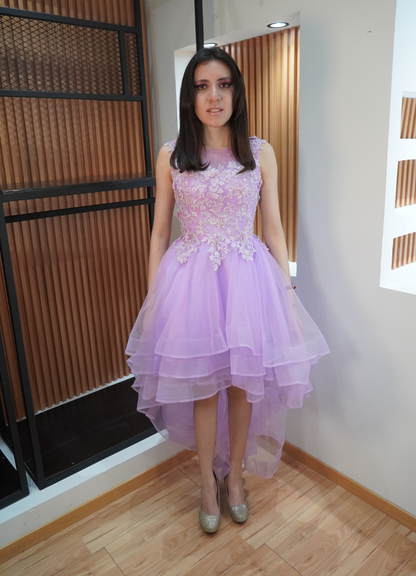 Vestido asimétrico lila