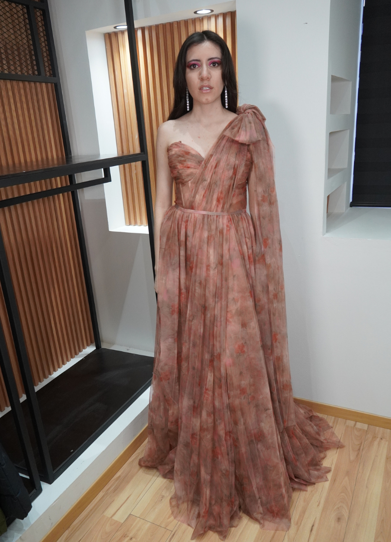 Vestido estampado rosas